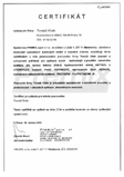 Osv�d�en� -Certifik�t Premix